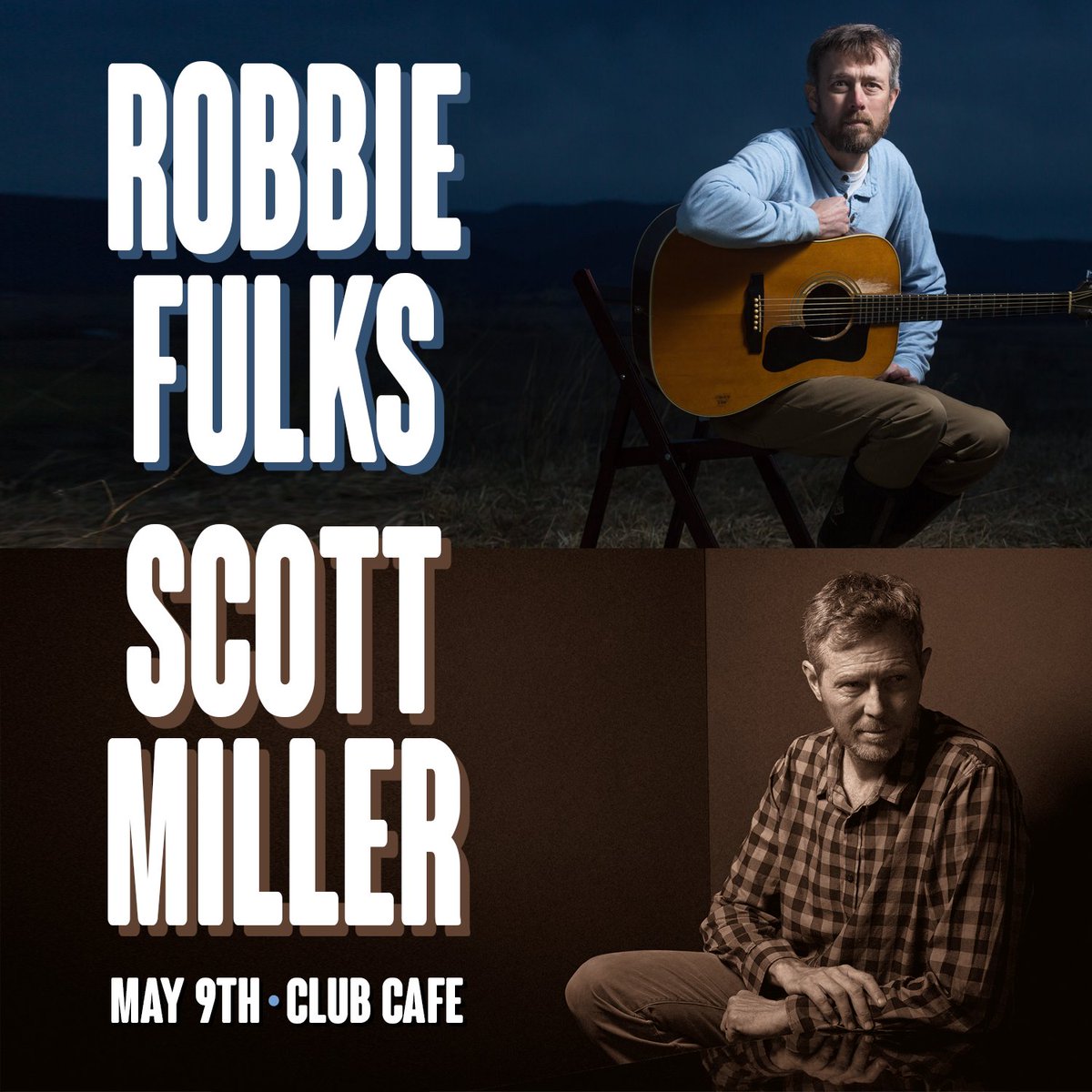 🎶 TONIGHT 🎶

05/09 | @RobbieFulks + @commonwealther | @ClubCafeLive

🎟️ Buy Tixs: tinyurl.com/yjk3ppp5  
Doors: 7:00pm  

Tickets are available for purchase online or at the door. 
#tonight #pghconcerts #clubcafe #clubcafelive #livemusic #music