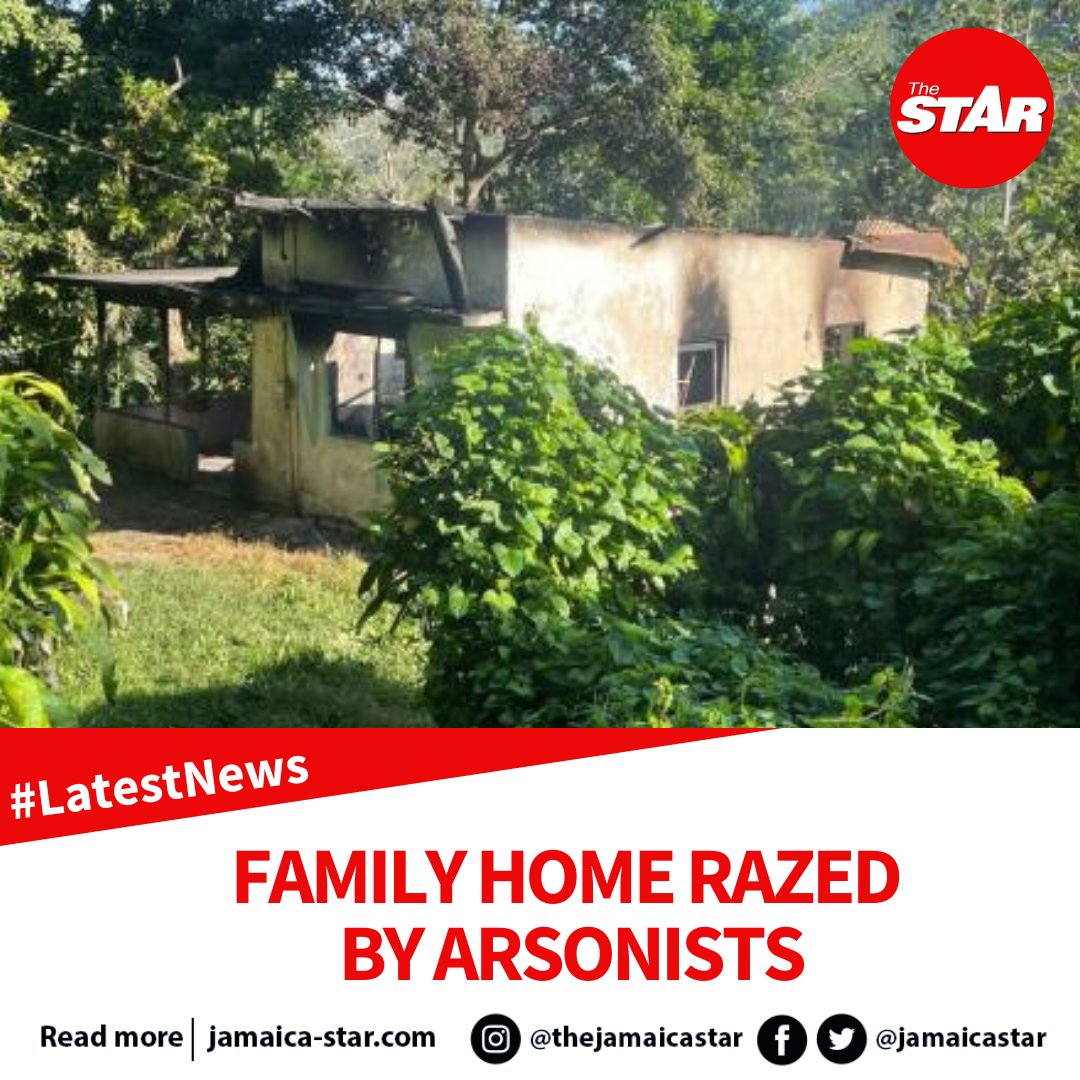 #LatestNews: A family is now homeless after men reportedly set fire to their house and opened gunfire while the occupants, including children, were inside along Airy Castle Road in St Andrew early Thursday morning. READ MORE: tinyurl.com/4n4h56xd