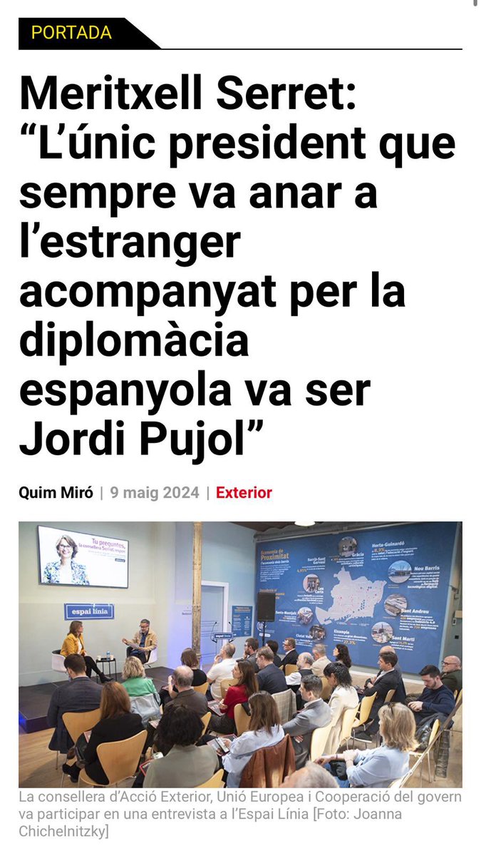 🗞️ Tenim més delegacions a l’exterior que mai,
hem reprès la interlocució política al màxim nivell,
hem posat el català al centre de l’acció exterior,
hem creat la primera estratègia per la Catalunya Exterior
…i molt més!

📌 Us ho explico a <a href="/exterior_cat/">exterior</a>
exterior.cat/en-portada/mer…