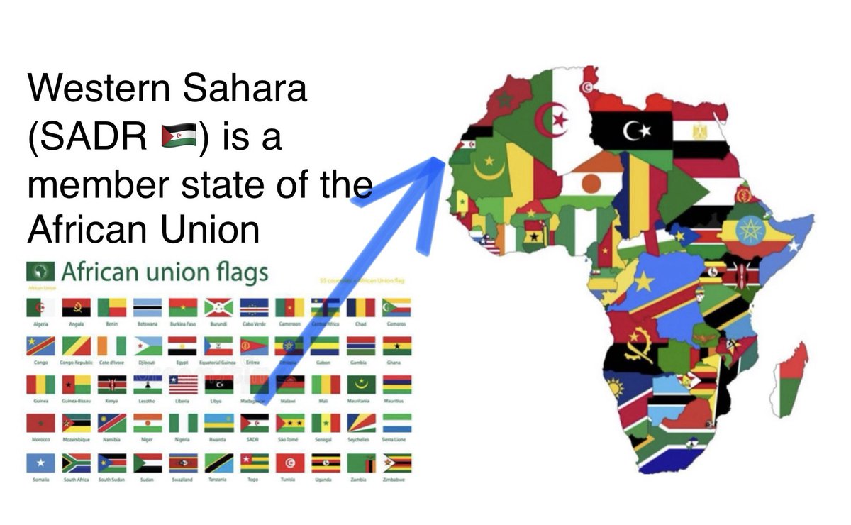 #WesternSahara (Sahrawi Republic SADR 🇪🇭) is a member state of the African Union and occupied by Morocco.
Please don’t use illegal maps.