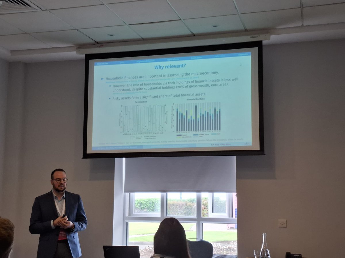 <a href="/simone_arrigoni/">Simone Arrigoni 🇪🇺🇺🇦</a> from <a href="/tcdeconomics/">Department of Economics, Trinity College Dublin</a>  presenting work co-authored with ISWE committee member <a href="/taracalder/">Tara Calder</a>. Paper showcases the insights possible when admin data is used to augment household survey data. <a href="/IrishEconAssoc/">Irish Economic Association</a> #IEA2024