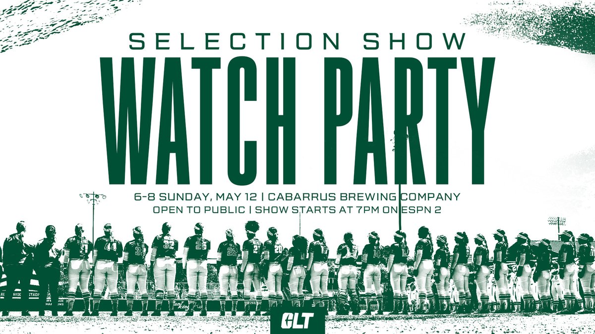 🚨REMINDER🚨 Selection Show Watch Party, 6-8 Sunday, May 12th! 📍: @CabarrusBrewCo! 🕖: Selection Show at 7pm 📺: ESPN2 🥎: The softball team will be in attendance Open to the Public
