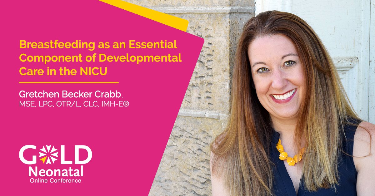 Join us with Gretchen Becker Crabb in the #GOLDNeonatal2024 Protect and Nurture: Developmental Care for #Neonatal Neuroprotection in the #NICU Lecture Pack for 'Breastfeeding as an Essential Component of Developmental Care in the NICU': goldneonatal.com/conference/dev… #breastfeeding