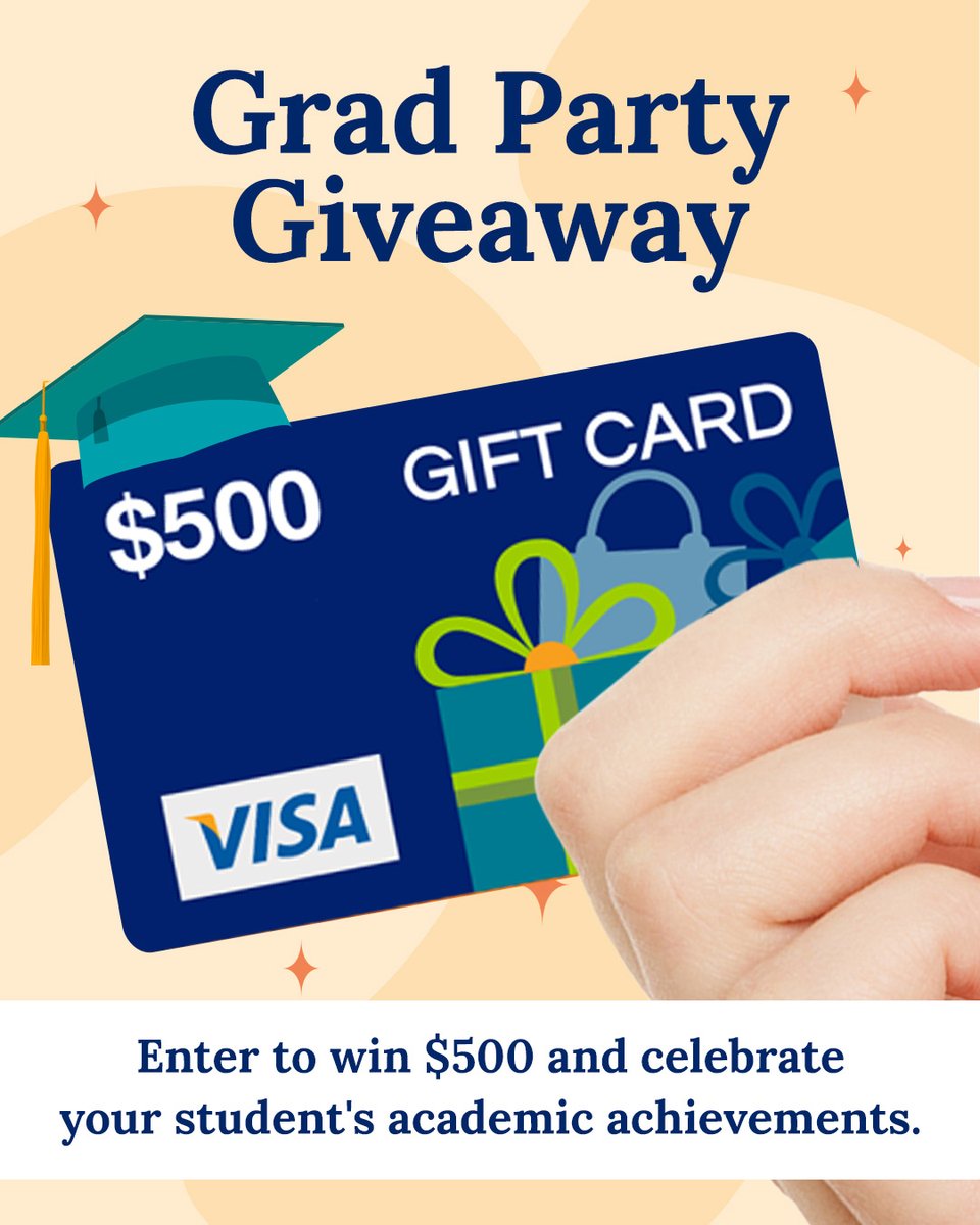 🎓Grad Party Giveaway!🎓You're invited to enter for a chance to win $500 toward your student's grad party. Celebrate this major milestone without the money stress. #giveaway #highschoolgrad collegeave.link/grad-party No purchase necessary. See official contest rules for details.