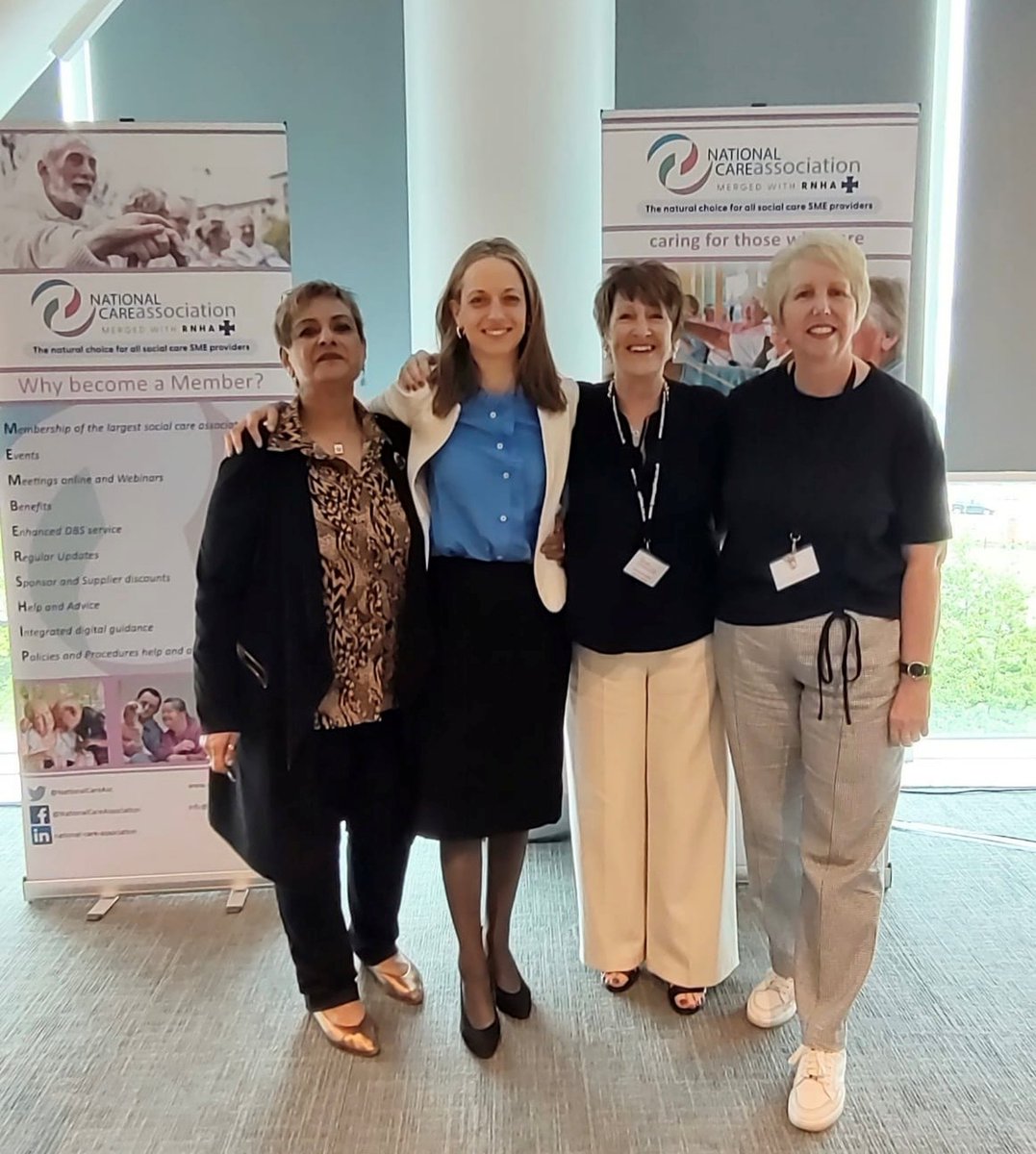 Jenny & Diane were delighted to be invited by @NationalCareAsc to their conference, Turning the tide...Fighting Back! at Manchester United FC today & to get the voices of families, residents, those with lived experience, heard. It was also good to catch up with Minister