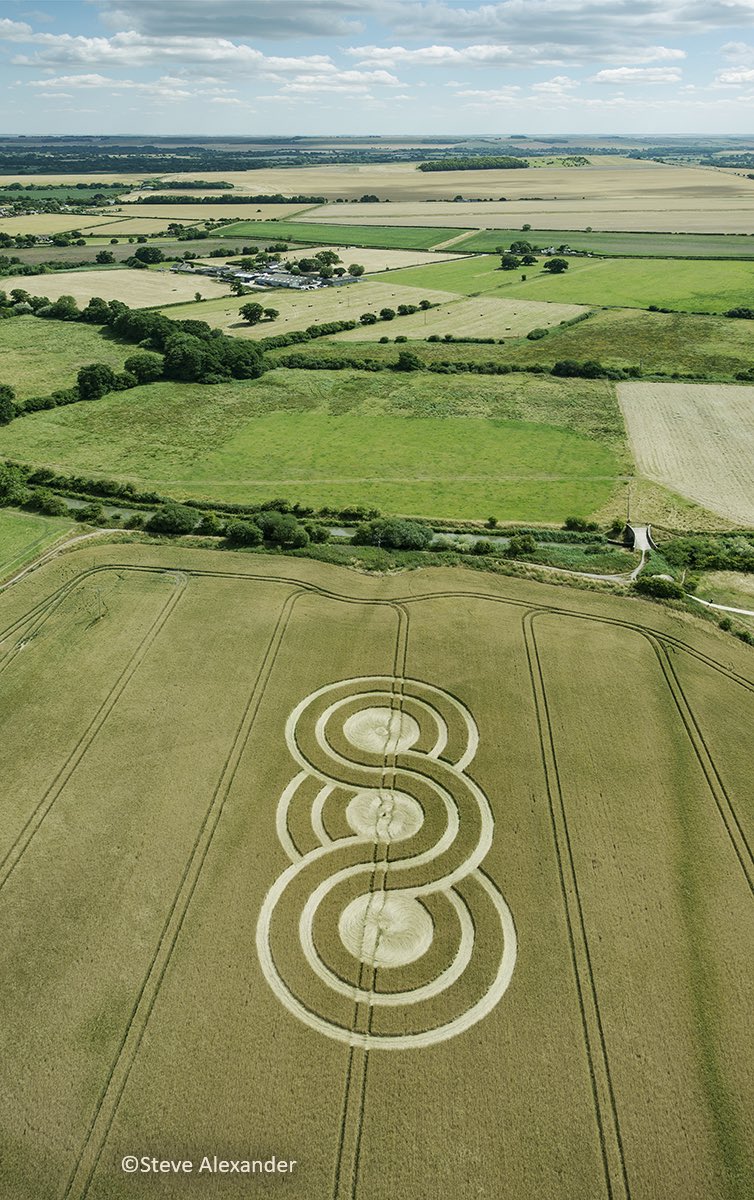 A little more work on the Little Horton (2022) crop circle painting #cropcircles