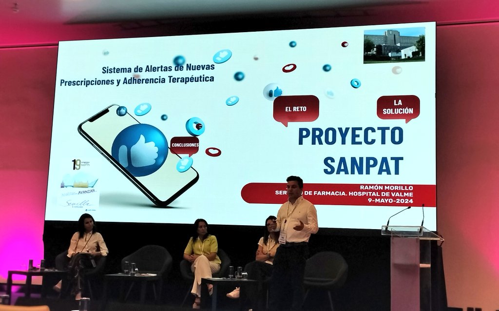 @morilloverdugo nos cuenta el proyecto SANPAT, que nos permite responder a las necesidades del paciente en tiempo real. Valoración proactiva de las nuevas prescripciones de los pacientes y de la adherencia primaria. #19congresosafh