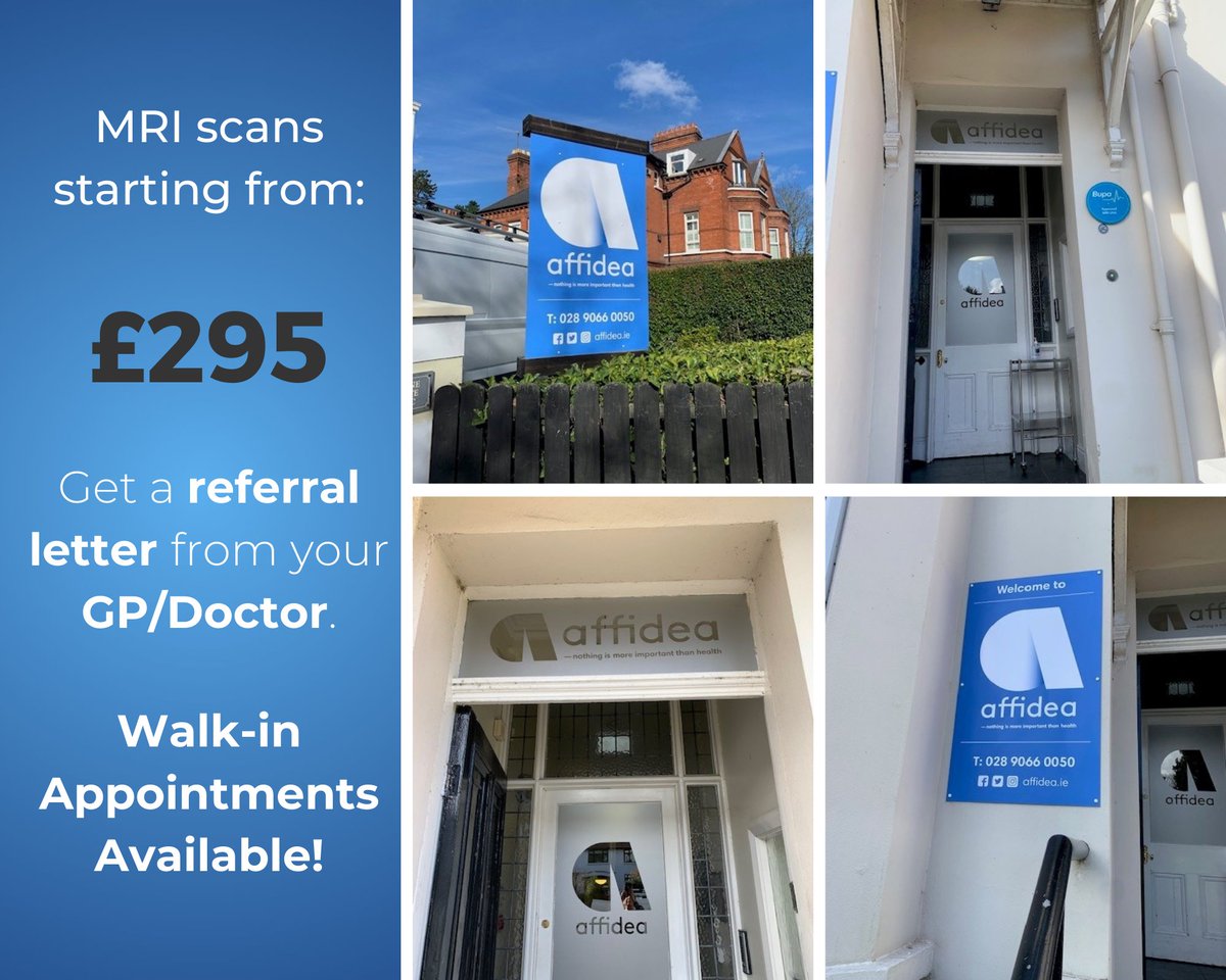 Walk-in Appointments Available. Just get a referral letter from your GP/Doctor. MRI scans starting form £295. Experience excellence with Affidea Belfast! We're committed to delivering the highest standards in MRI services, ensuring exceptional care for our patients. #Belfast