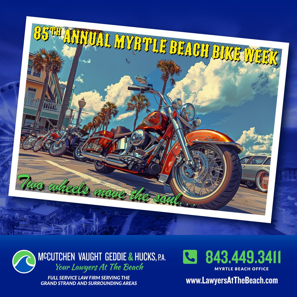 For decades, Myrtle Beach has been a haven for riders during Bike Week. But with the thrill comes responsibility. Whether you're cruising solo or with a pack, prioritize safety on the road. If you need legal guidance or support, our team is just a call away. Ride safe, friends.