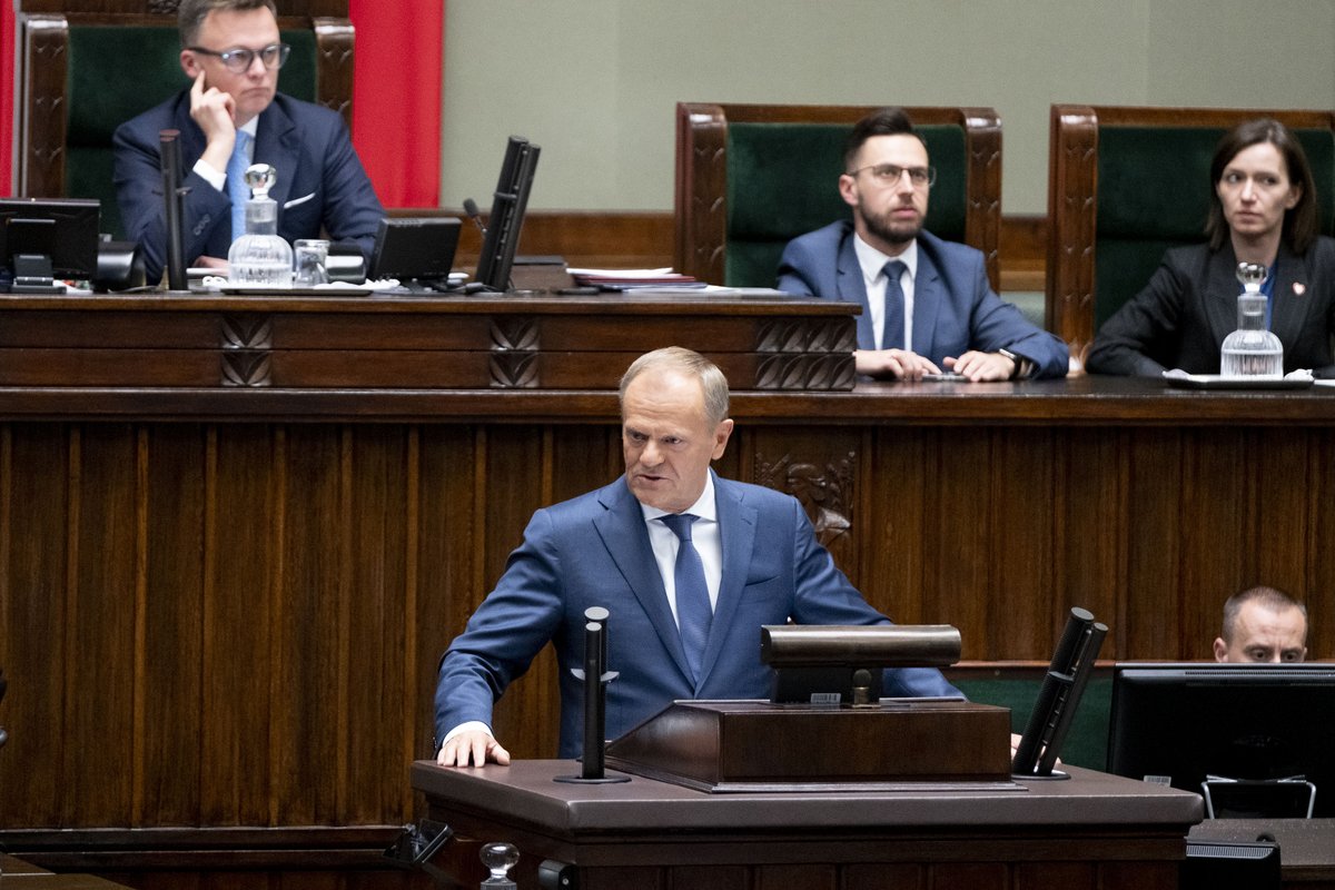 📸Wystąpienie premiera @donaldtusk w punkcie obrad Sejmu dot. wniosku o wyrażenie wotum nieufności wobec Minister Klimatu i Środowiska.