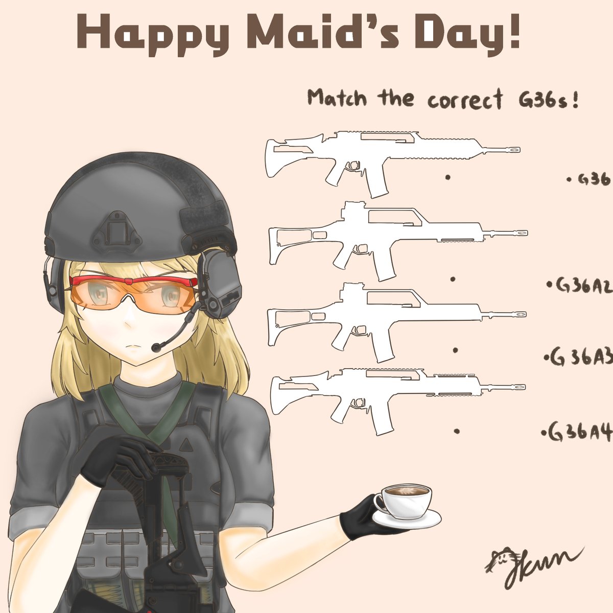 Happy 5/10 maid’s day!!
#Girlsfrontline #ドルフロ #G36