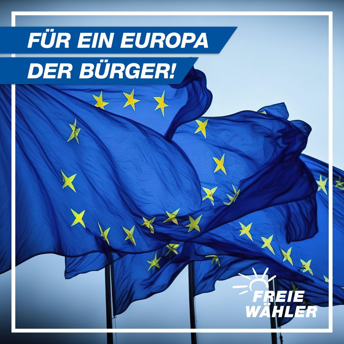 Zum heutigen Europatag wollen wir über unsere Vision für die EU sprechen 🇪🇺🕊️

#Europatag #EU #EuropäischeUnion #Frieden #Europa

Unser Ziel ist ein Europa der Bürger, keines der Funktionäre und lebensfernen Entscheidungen. Wir FREIE WÄHLER wollen eine EU, in der politische