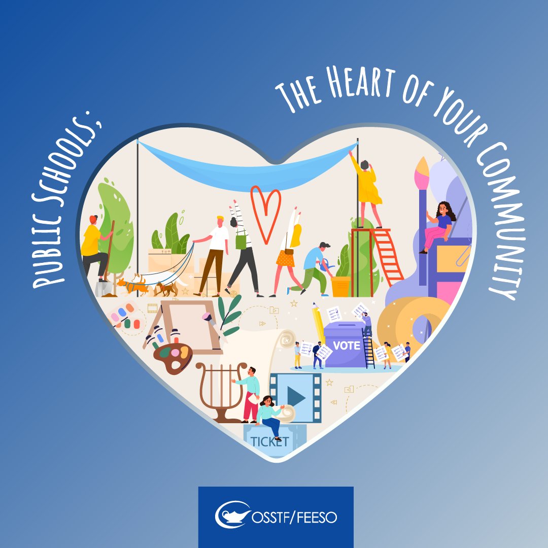osstf's tweet image. Public schools are not just brick &amp;amp; mortar buildings. They bring communities together, providing a welcoming space for all. They provide spaces for community events, theatre groups, voting hubs, &amp;amp; are places of worship where all everyone is welcome.

#OSSTF #OntEd #EducationWeek