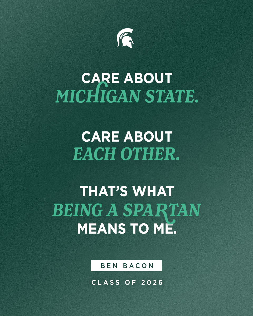 michiganstateu's tweet photo. Spartans have the biggest hearts. 💚 https://t.co/A0nAx5IvKM