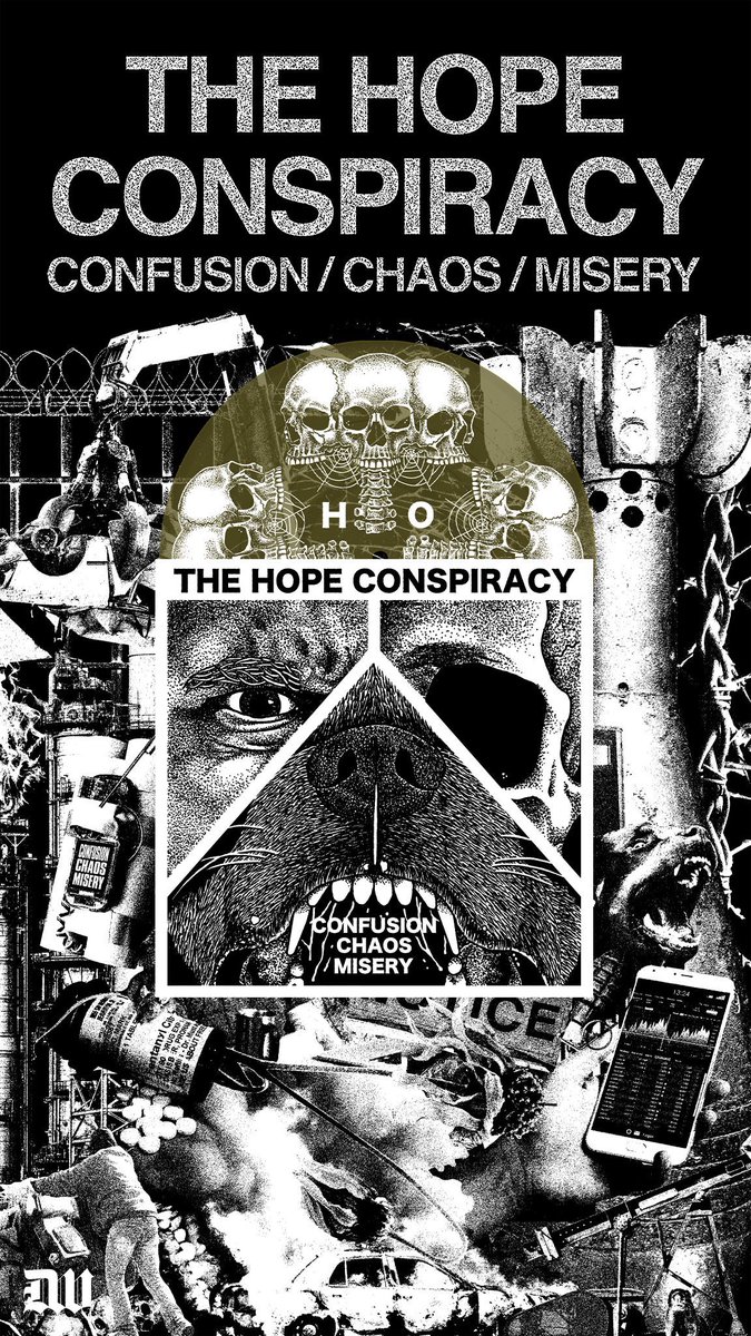 The Hope Conspiracy 'Confusion/Chaos/Misery' EP Music & Merch → thehopeconspiracy.com 'Confusion/Chaos/Misery' is a four song EP, engineered by Kurt Ballou and Zach Weeks at God City Studios. Artwork for the release was created by Alexander Heir (Death/Traitors).