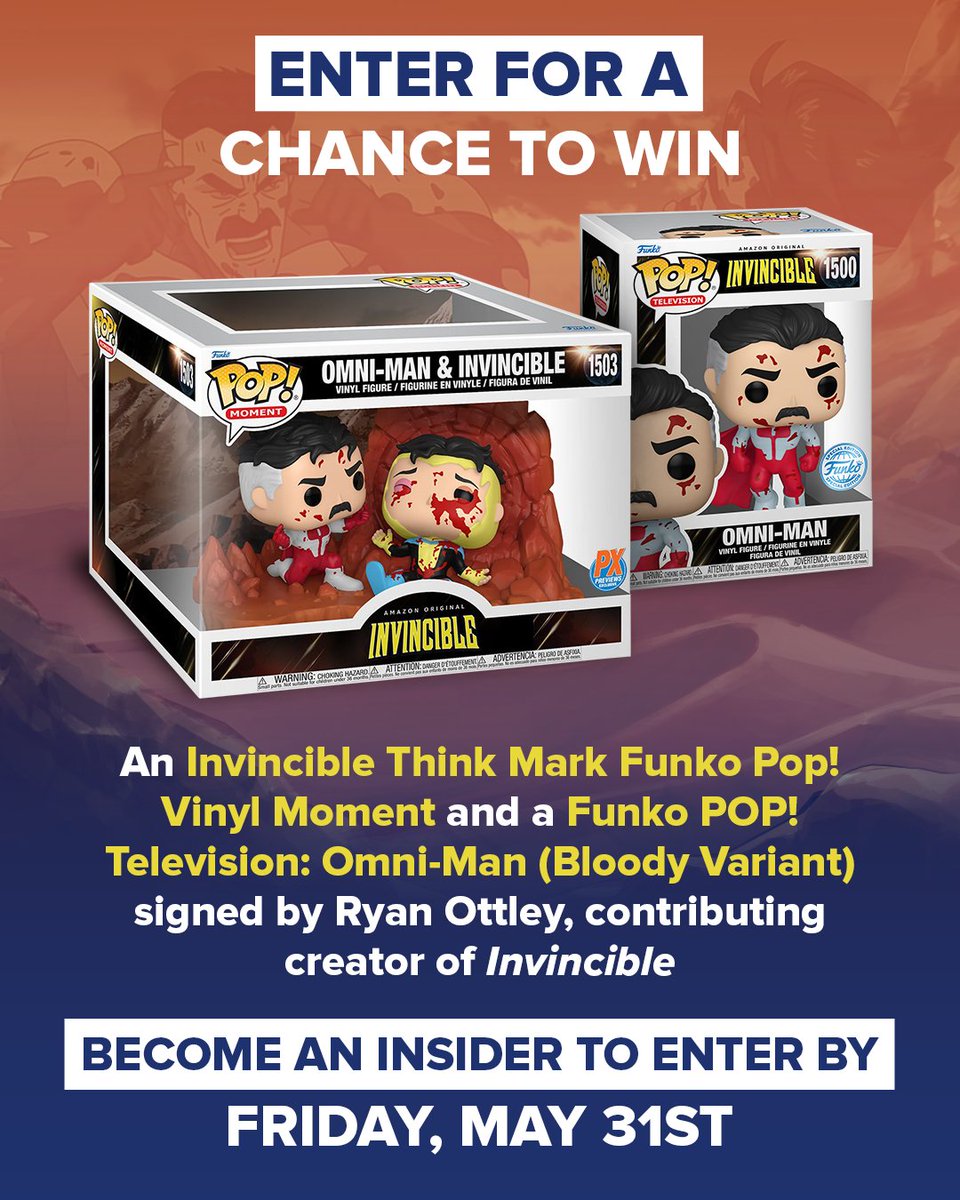 Admin here seething with jealousy for whoever wins this. Hit the link below, sign up for Insiders (for free) and you're auto-entered to win these @InvincibleHQ Funko Pop!s signed and sketched by @RyanOttley: skybnd.info/3wjcFHH