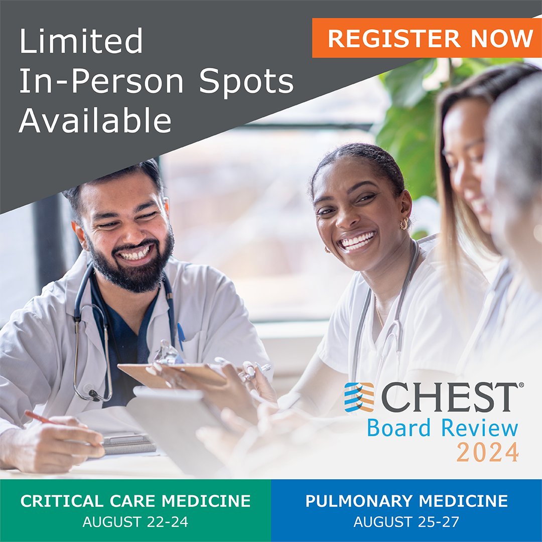 Participate in rapid-fire breakout sessions to get your pressing questions answered by global experts in the field and increase your clinical knowledge. There are limited in-person spots available, so sign up for #CHESTBoardReview today: hubs.la/Q02vBTWz0