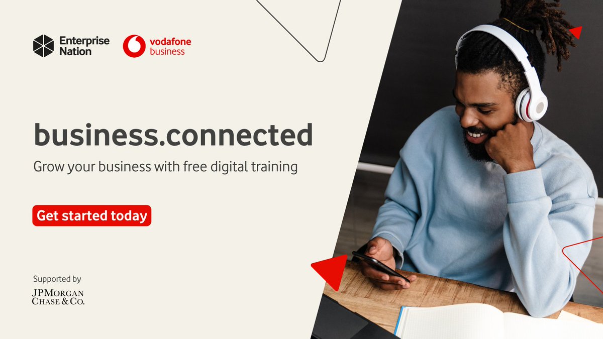 Take your business to new heights with free digital training 🚀  

Sign up to #BusinessConnected to kickstart digital change, adopt new technology, and stay safe online 💻

➡️ ow.ly/5Xlq50Rn2UF

@VodafoneUKBiz @VodafoneVHubUK @jpmorgan @Chase