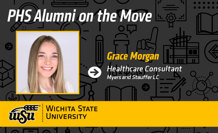 Congratulations to Grace Morgan on her new position as Healthcare Consultant with Myers and Stauffer LC. #ShockerAlumni #ShockerNation #ShockerProud #WSU_PHS #PHSProud