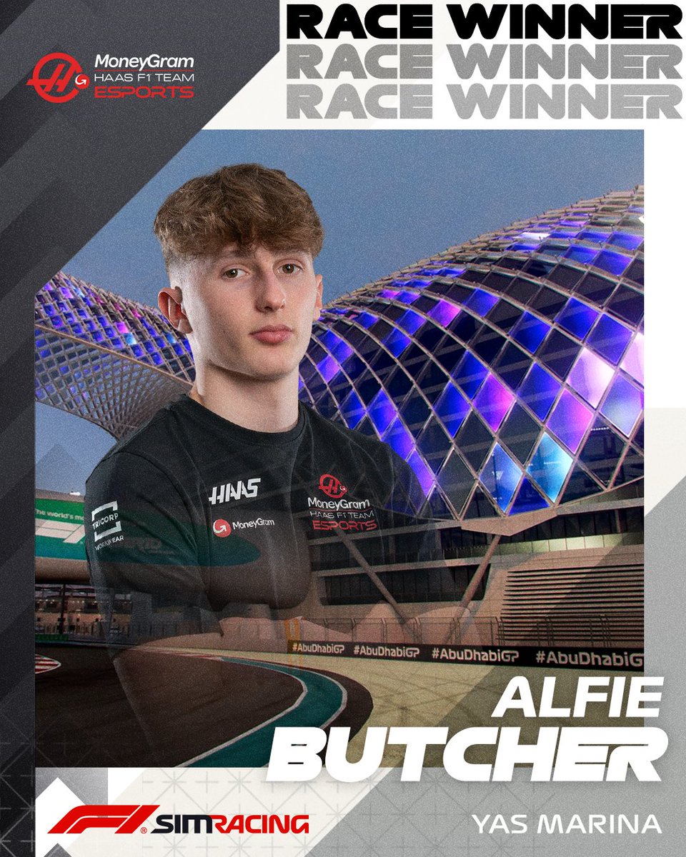 Make it two race wins for the season as @AlfieButcherr wins the F1 Sim Racing Abu Dhabi Grand Prix 2024 👏 

#F1Esports @HaasF1Team