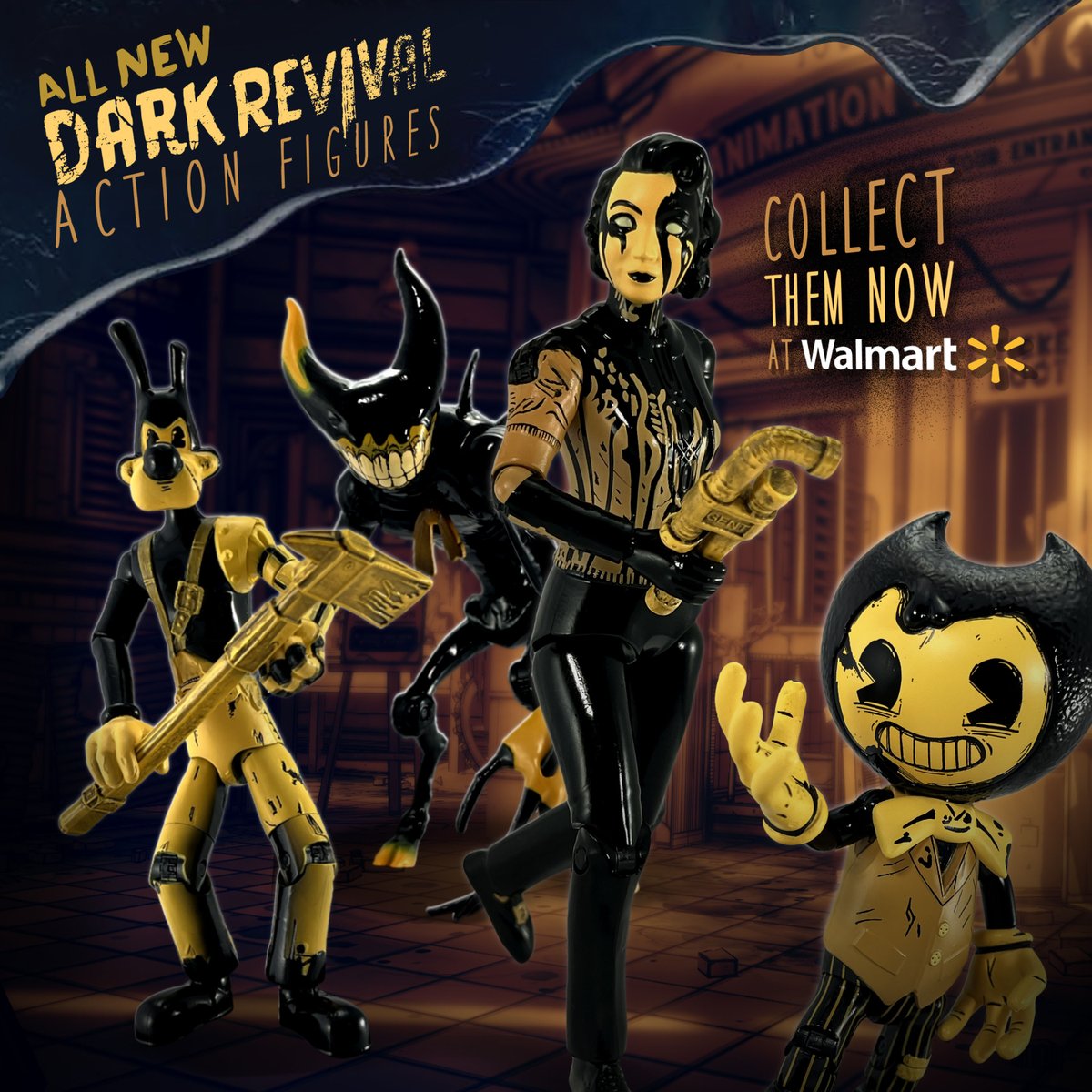 Collect them NOW only at Walmart!! 💪🖤 If you don’t see them ask a toy dept sales associate. #Bendy #BATDR