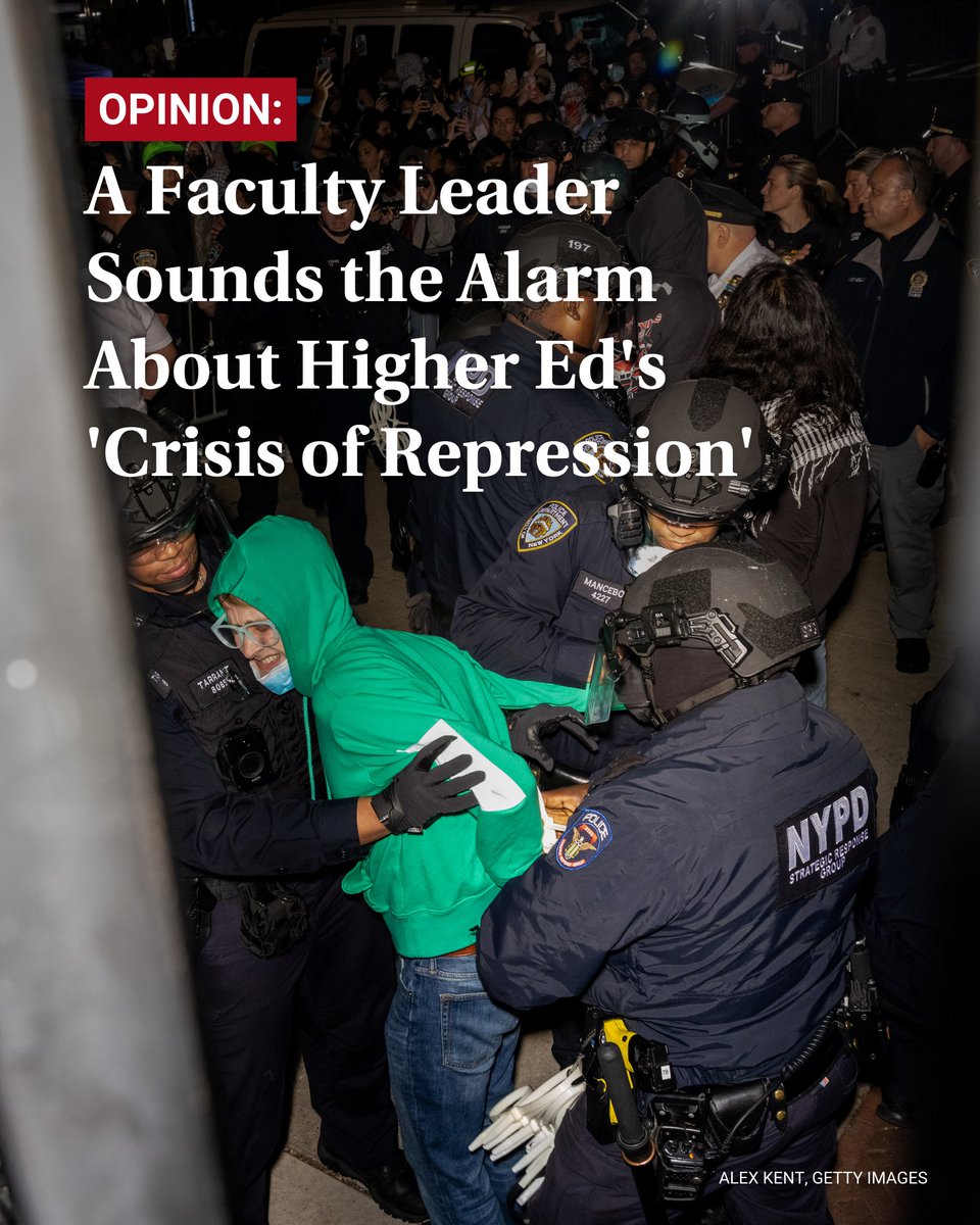 Opinion: The American Association of University Professors has denounced the militarized response to student protesters. 'If you’re suppressing speech in the name of safety,' says AAUP president Irene Mulvey, 'You’re doing the wrong thing.' chroni.cl/3UykHV5