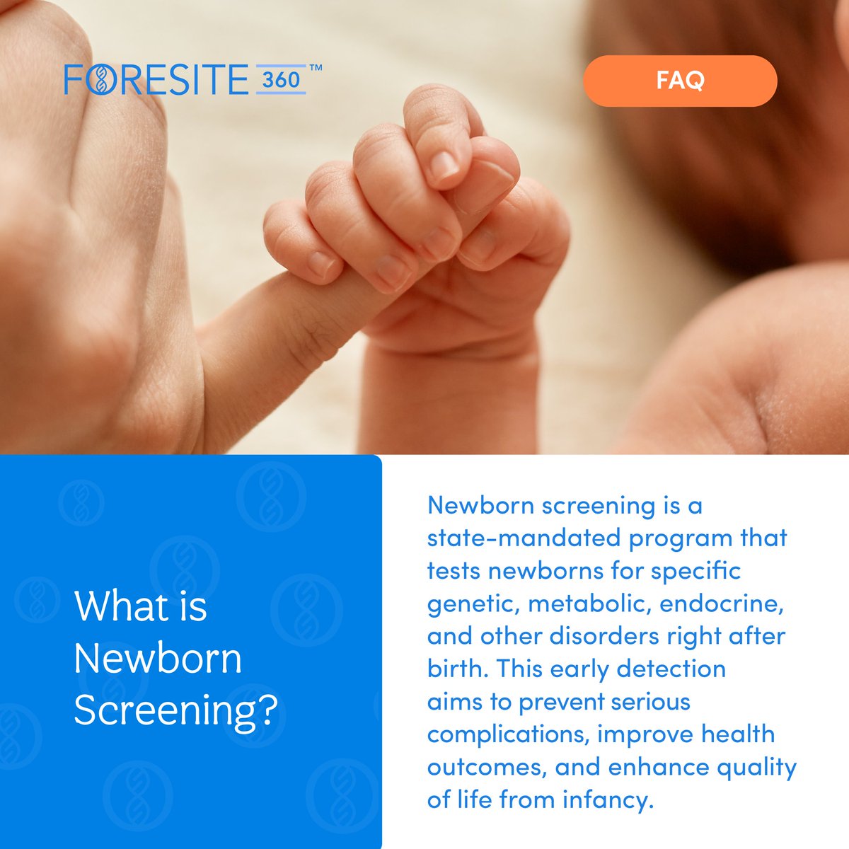 Early detection through newborn screening can make a world of difference in a child's life, allowing for interventions that improve #health and quality of life right from the start. 

#NewbornScreening #DNATest #NewbornHealth #Newborn