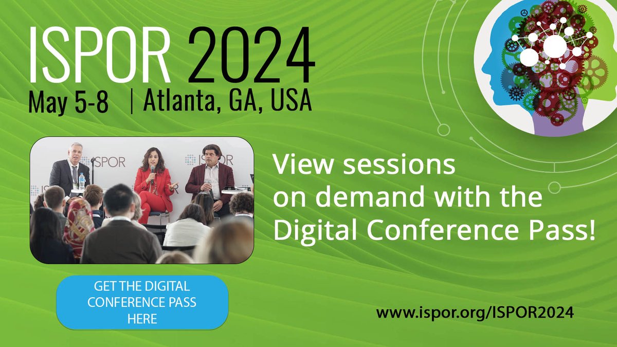 You can still catch most #ISPORAnnual sessions using the Digital Conference Pass! On-demand viewing access for recorded sessions will be accessible May 22 through June 24, 2024, at 11:59PM EDT. More here >> ow.ly/q0fj50RvJcl