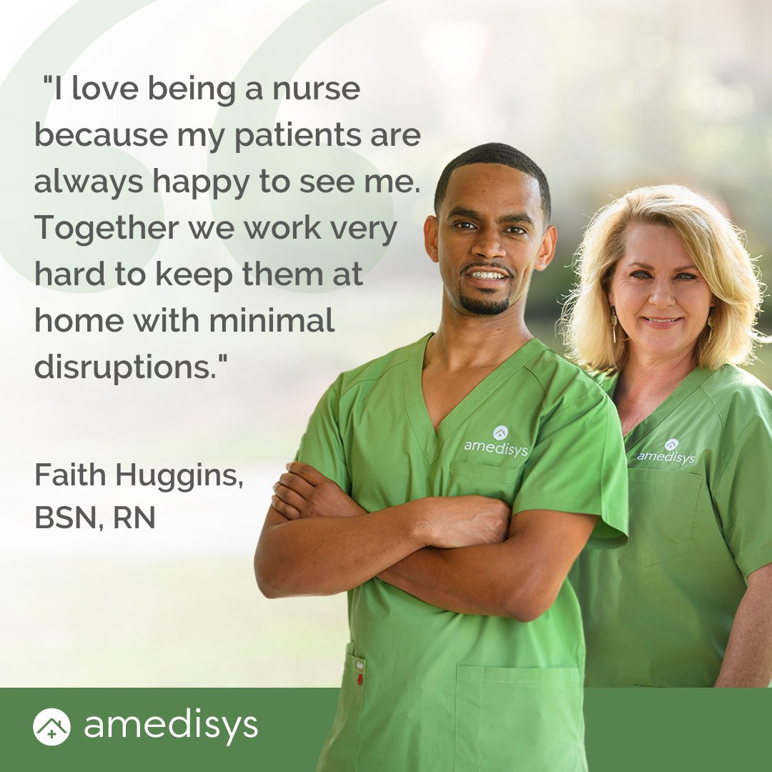 Passion is what drives our nurses to do all the good they do every day, and we couldn't be more thankful. See what Faith, a nurse at Amedisys, had to say about why she loves nursing. Wishing all nurses a happy #NursesWeek.