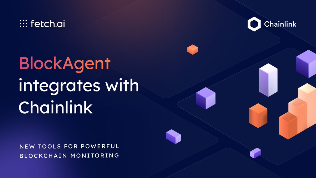 New AI tools for blockchain monitoring 📈
Check out #Blockagent feat. @Chainlink integration for seamless real-time monitoring and data retrieval across multiple chains. 

Read more here🔗fetch.ai/blog/new-web3-…
