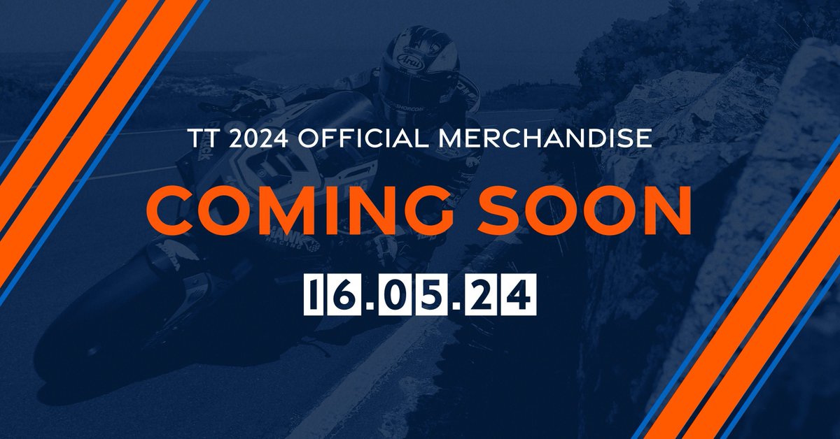 NEW TT MERCH DROPPING SOON As the anticipation continues to build ahead of #TT2024, you will soon be able to wear your passion for the world’s greatest road race! Sign up to be notified when the official merchandise is available: buff.ly/3UQPEVT