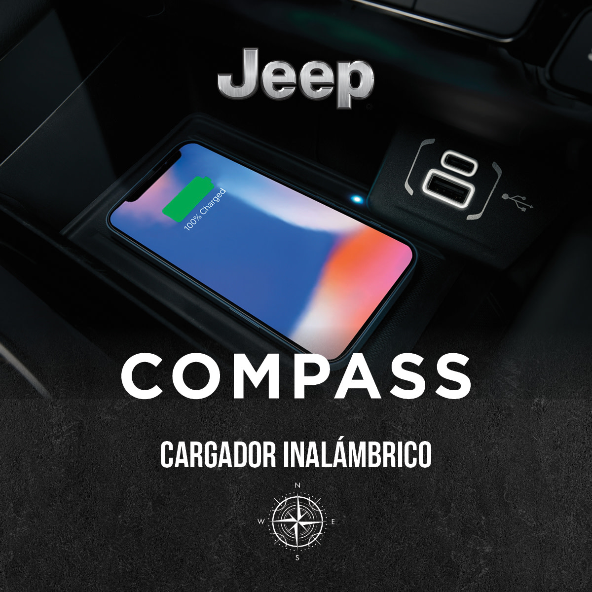En plena aventura, es crucial tener tu celular siempre cargado. 🔋 Gracias a la tecnología y el #CargadorWireless del #JeepCompass, olvídate de las preocupaciones. ¿Listo para disfrutar sin límites? 😉 

🚨Búscalo en tu concesionario más cercano: jeep.com/pr/find-a-deal…