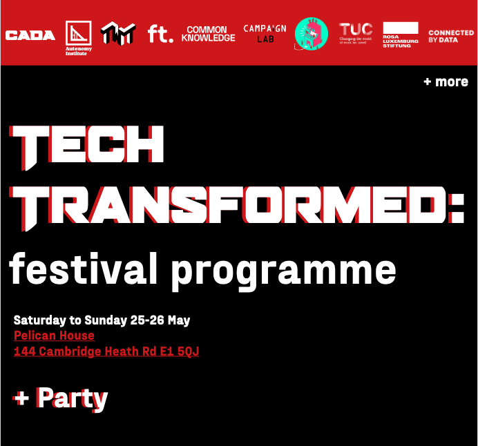 🚨🚨Thrilled to share the FULL programme for Tech Transformed, in just 2 weeks time 🚨🚨 - All-day Twinery with @KeirMilburn - Organising your workplace with @UTAW_uk members, - Big Progressive Tech Showcase - Plus much much more! Check it out 👇 👇 autonomy.work/wp-content/upl…