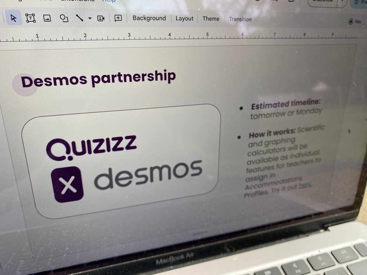 You know I love a good behind the scenes pic 😎

Look what's coming to @quizizz very very soon! 😃

Let's do this @Desmos! 🕺🏻 🔢

#edtech #teachertwitter #edchat #teachersoftwitter #teachers  #youcanwithquizizz #quizizz #mathteachers