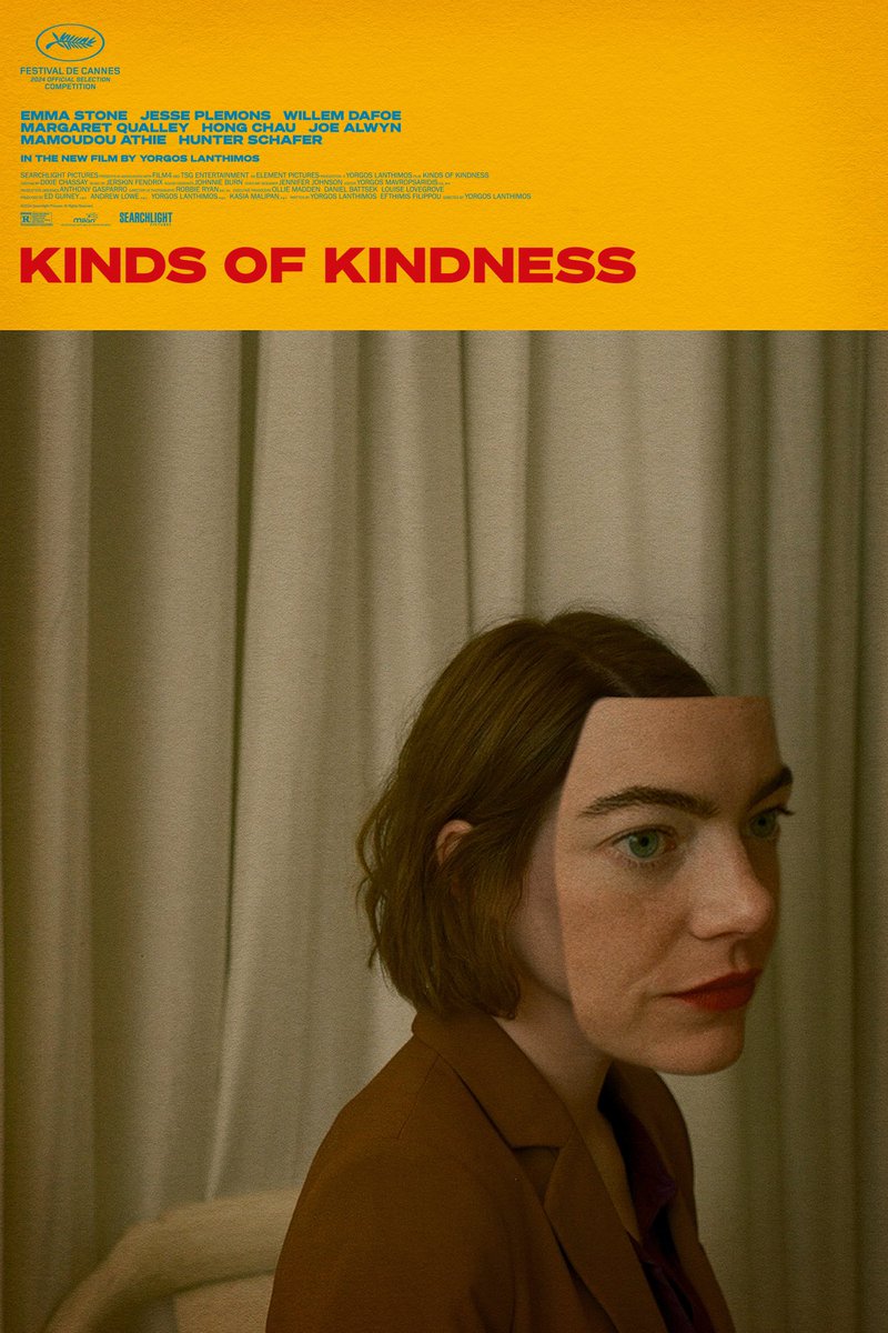 First poster for Emma Stone in Yorgos Lanthimos’ ‘KINDS OF KINDNESS’ (Source: @letterboxd)