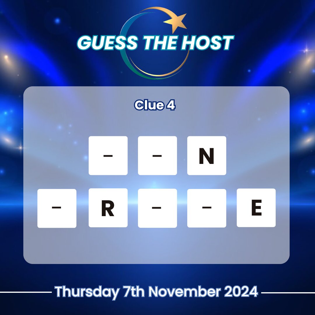 Our fourth and final clue to our 'Guess the Host' quiz🌟! Is it obvious yet? It's your last chance to make your guesses, as the reveal is happening tomorrow morning, so keep your eyes peeled👀 #GreenhamTrust #CharityAwards #GuessTheHost #CharityAwards2024