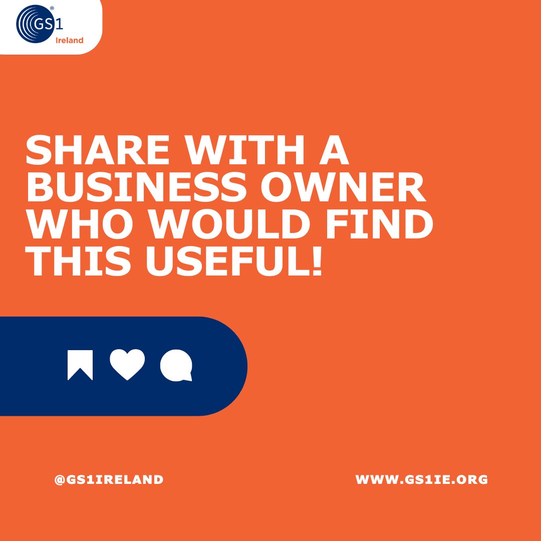 GS1Ireland's tweet image. Share with a business owner who may find this useful 💬
#barcodes #gs1 #barcodedata #datacarrier #supplychain #inventory