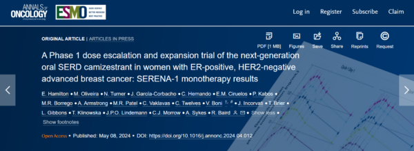 SERENA-1 monotherapy results in Annals of Oncology - @VivekSubbiah 
@Annals_Oncology @ErikaHamilton9 @SarahCannonDocs @MOliveira_MD @Richard_Baird 
oncodaily.com/62861.html 

#BreastCancer #Cancer #OncoDaily #Oncology #CancerResearch