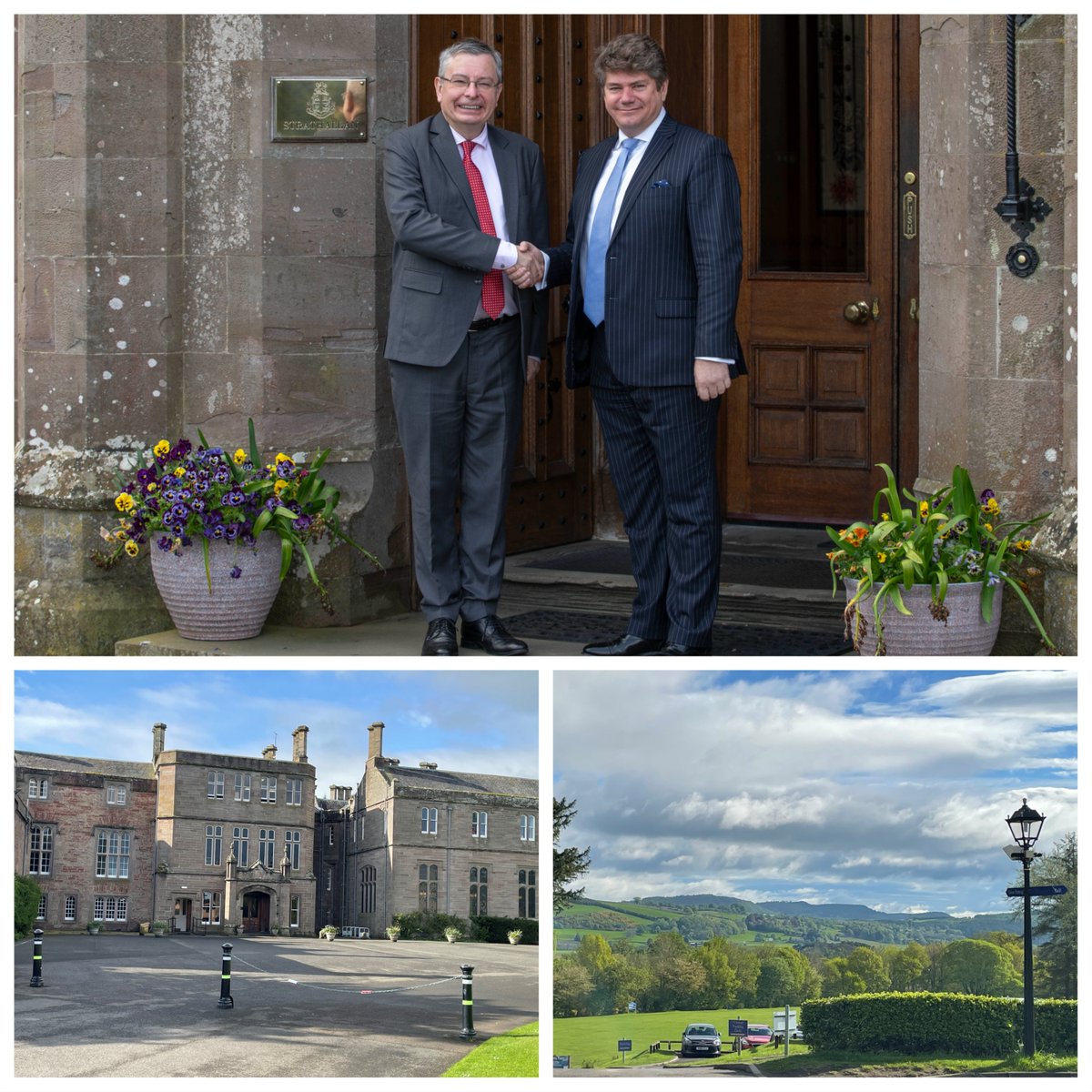 Day 4 of the @HMC_Org General Secretary’s visit to Scotland took him to @StrathallanSchl. Thanks to @DMarkLauder for a warm welcome and to Harriet and Ramsay for an excellent tour of this beautiful school.