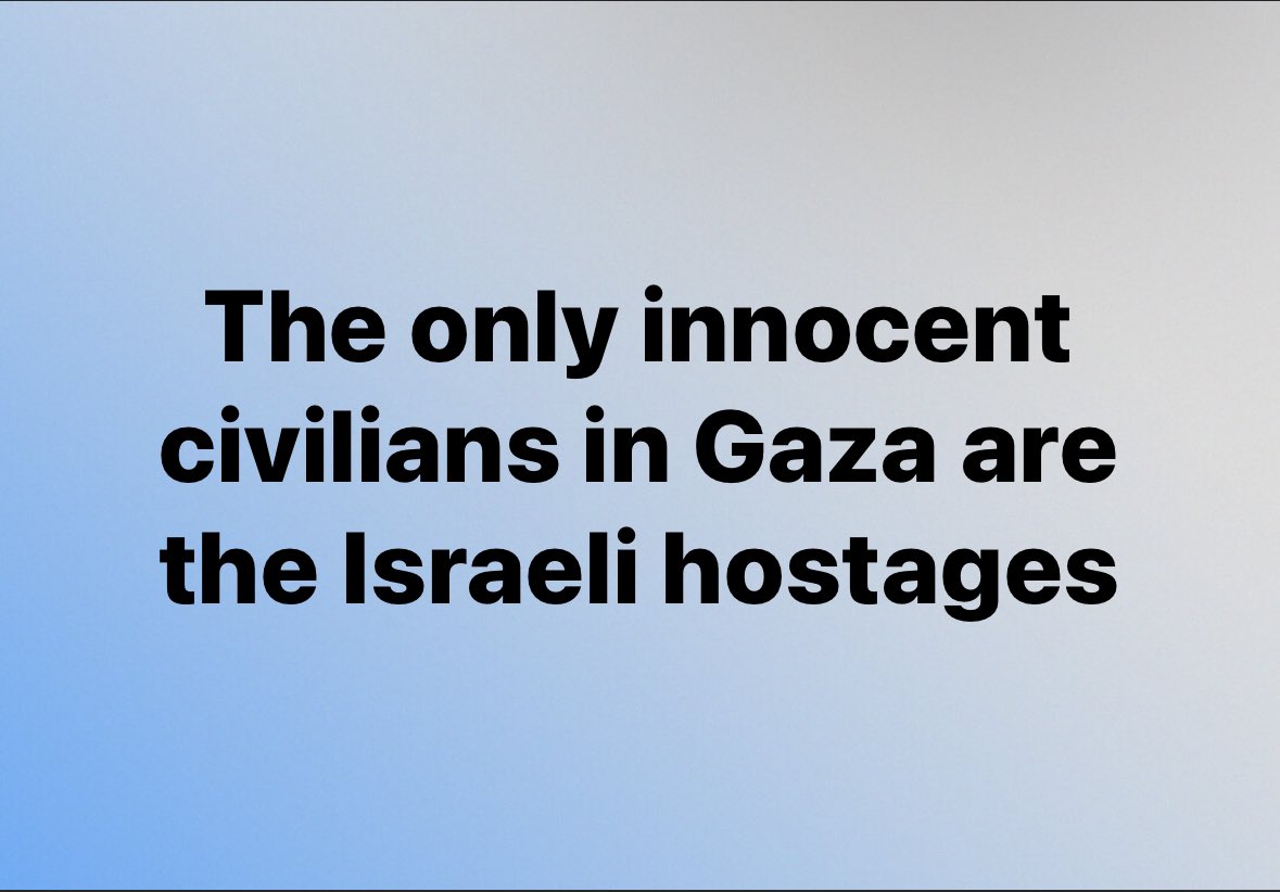 The only innocent civilians in gaza are the Israeli #hostages.
#AmYisraelChai #AmIsraelChai #ReleaseTheHostages #StandWithIsrael #IDFHeoes