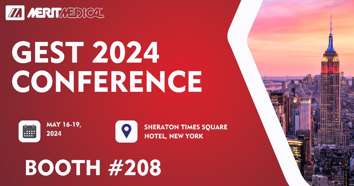 Connect with Merit Medical at GEST 2024✨  Join us at booth 208 in New York for an insightful journey into medical advancements with Merit Medical. Let’s shape the future of healthcare together.

 #GEST2024 #MeritMedical