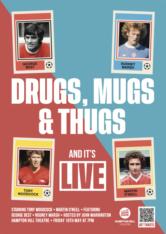Get ready for a night of sporting entertainment like no other!⚽ 'Drug, Mugs and Thugs' @hamptonhilltheatre - a thrilling journey through the most memorable moments of the 1994/1995 football season. Grab tickets for tomorrow nights show: thelittleboxoffice.com/teddingtonthea…