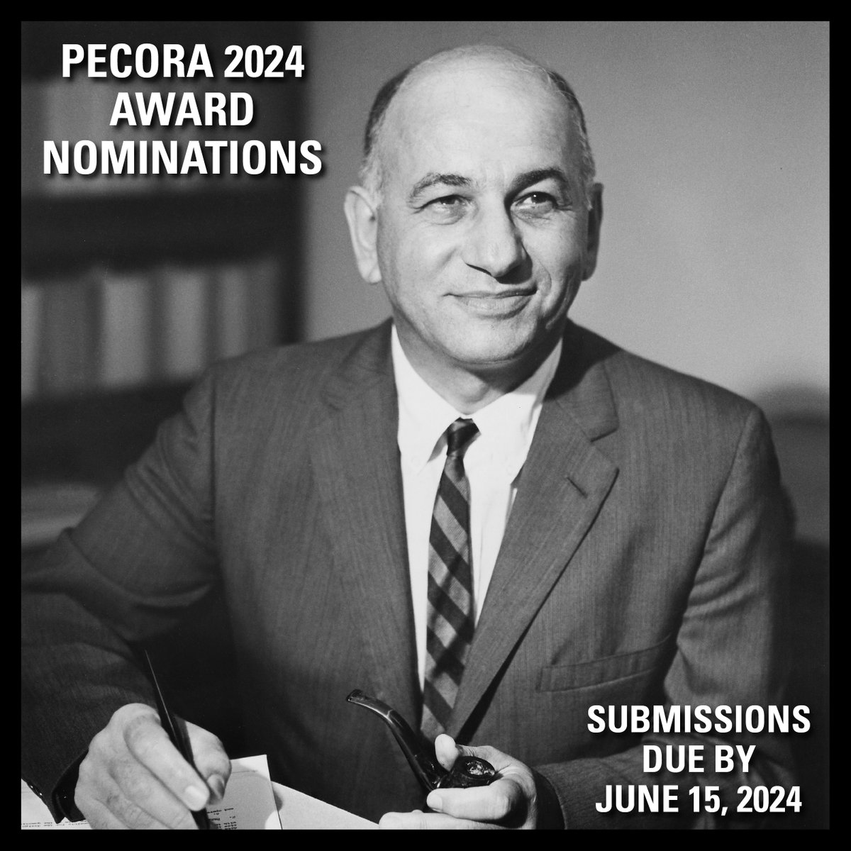 Consider who you’ll nominate for the Pecora 2024 Awards! Any individual or group who has made significant contributions in satellite or aerial remote sensing of the Earth is eligible. Learn more here: ow.ly/o6S050RzUiv