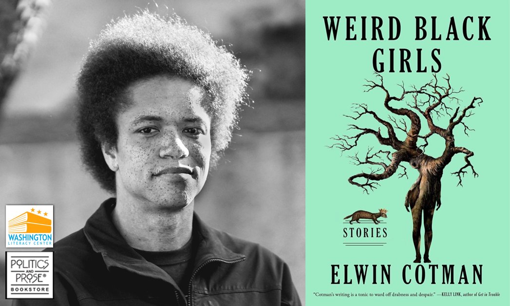 Stop by @PoliticsProse Conn. Ave. at 7pm tonight to listen in on an engaging conversation with Elwin Cotman and Reggie Bailey. Elwin will discuss his latest collection of stories in “Weird Black Girls: Stories”. Should be a challenging, inciteful, and entertaining evening.