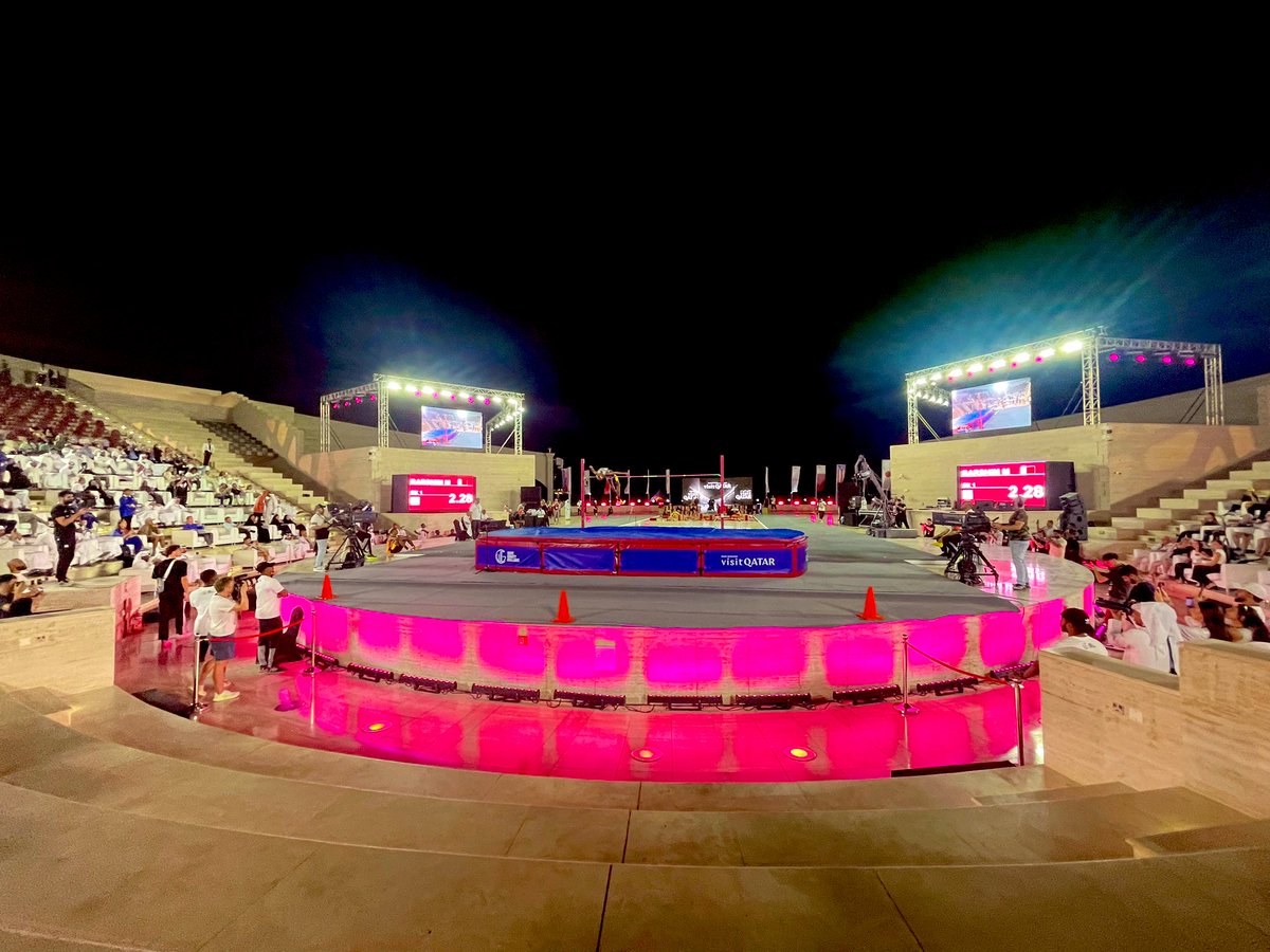 بطولة تحدي الجاذبية برعاية قطر للسياحة في المسرح الروماني بكتارا تجري حالياً اللي موجودين في كتارا لا يفوتكم التحدي بمشاركة نجمنا معتز برشم