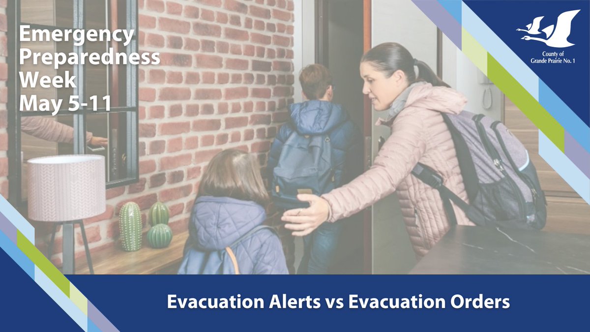 It's important to know the difference between an evacuation ALERT & ORDER. An Evacuation alert is an advisory (prepare to evacuate). Evacuation orders are issued when you are in danger. Learn more: loom.ly/z0mTA2s #Readyforanything #EPWeek2024 #Evacuation
