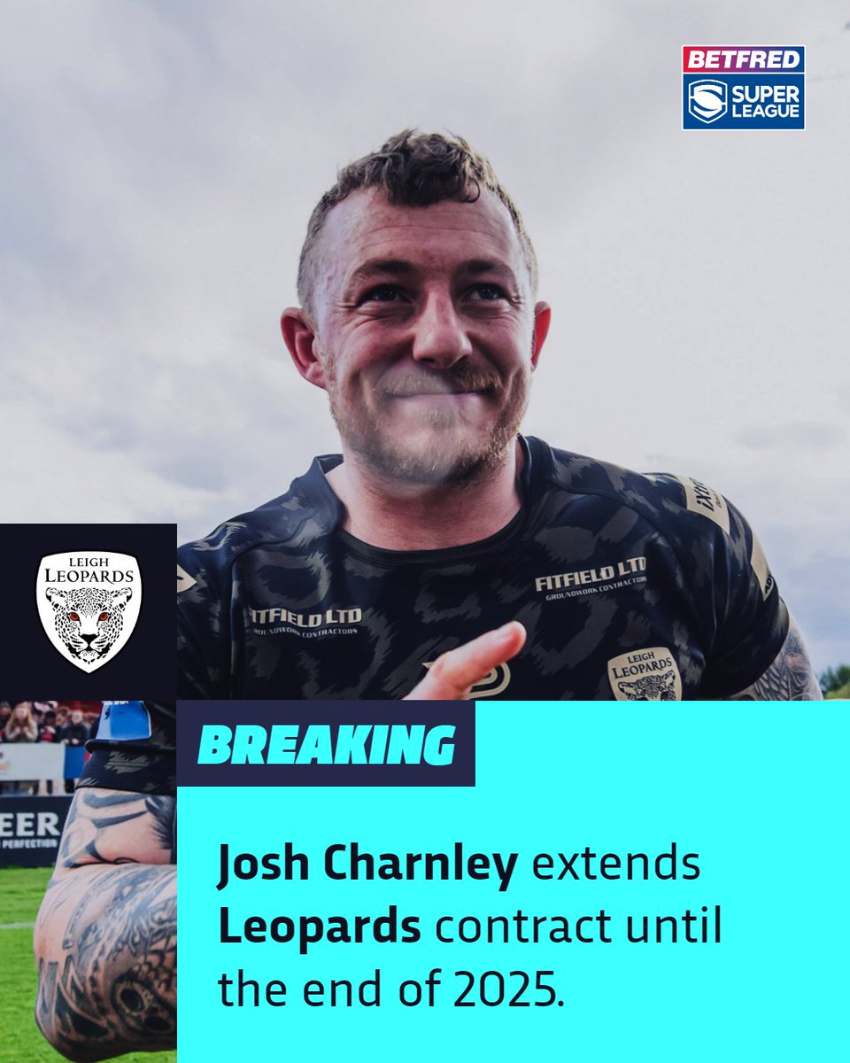 Another year at @LeighLeopardsRL for @Joshuacharnley 🙌 #SuperLeague