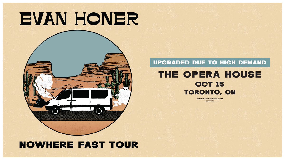 NEW VENUE: Due to overwhelming demand #EvanHorner's show on October 15th is now being moved to The Opera House! All previously purchased tickets will be valid for the new venue, and a fresh batch has been made available! Grab yours today! 🎟️ tinyurl.com/4sprbfdt