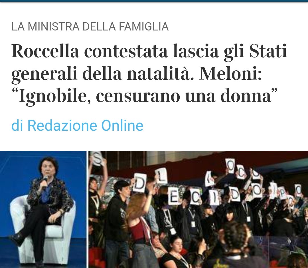 È la democrazia, Giorgia. #Roccella