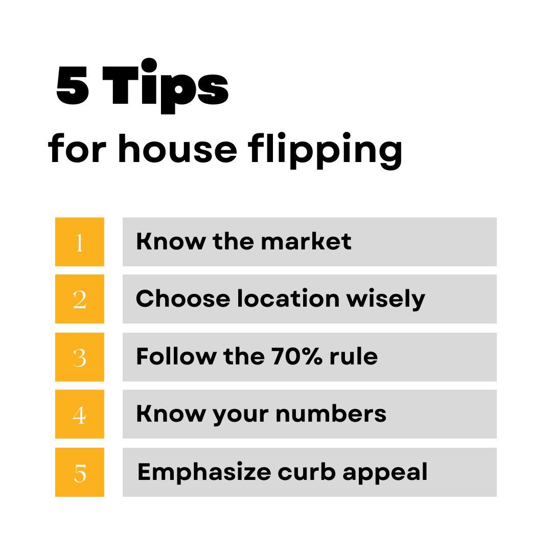 DoorwardInc's tweet photo. The BEST tips for house flipping!

Are these them? House flipping is considered a profitable real estate strategy but carries a lot of risk. 

What would you add to this list? 👇 https://t.co/KgNnh0VzU0